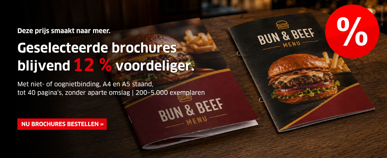 Brochures nu 12% voordeliger