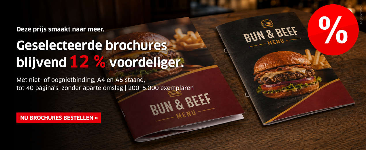 Brochures nu 12% voordeliger