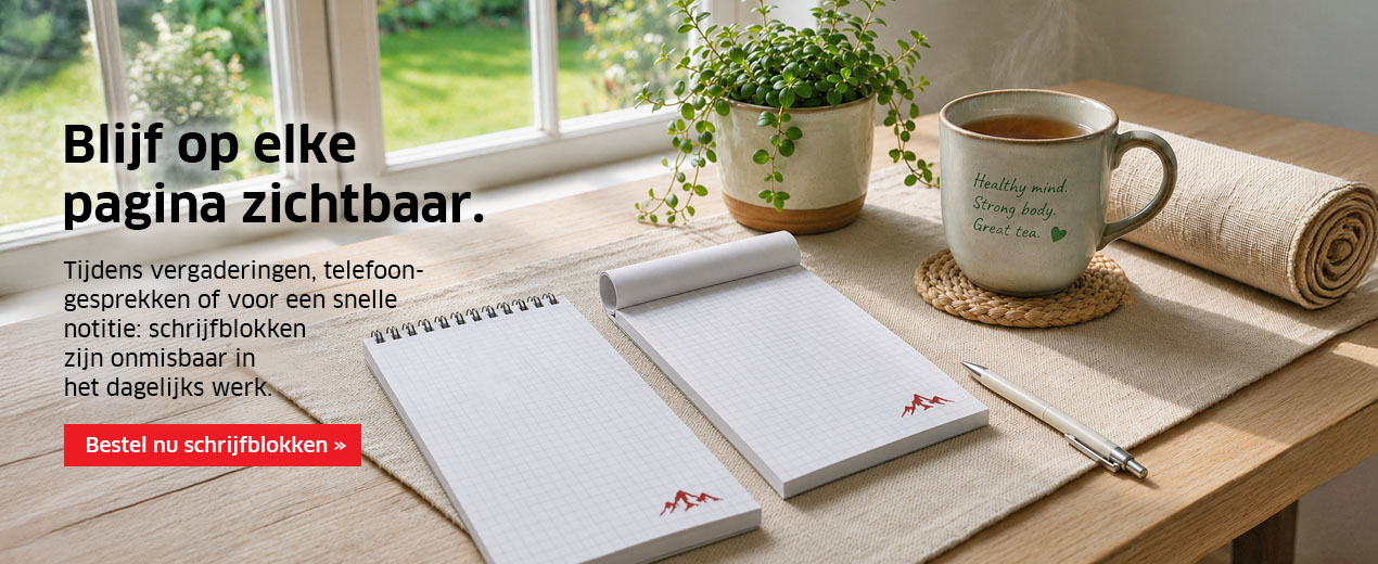 Bereid uw team voor op de herstart met gepersonaliseerde schrijfblokken.